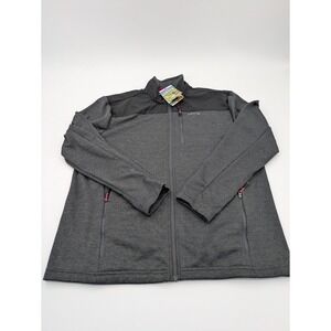 ORVIS Bonded Mesh Full Zip Fleece Zip Up Jacket | Mens Medium | NEW! | Black Red